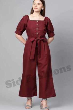 Jump Suit Maroon – JS-107
