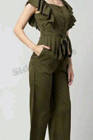 Jump Suit Mehndi Green – JS-102