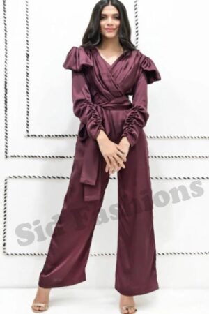 Jump Suit Burgundy – JS-109