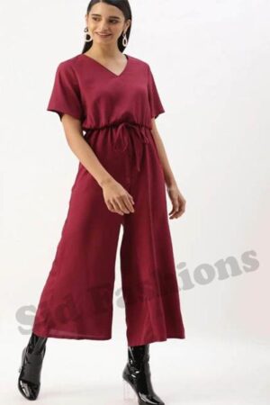 Jump Suit Maroon – JS-104
