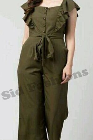 Jump Suit Mehndi Green – JS-102